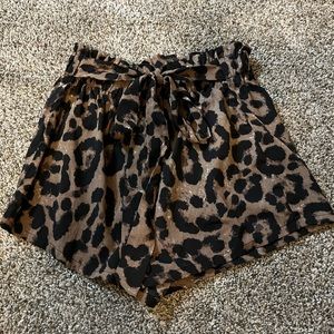 Cheetah Paperbag Shorts